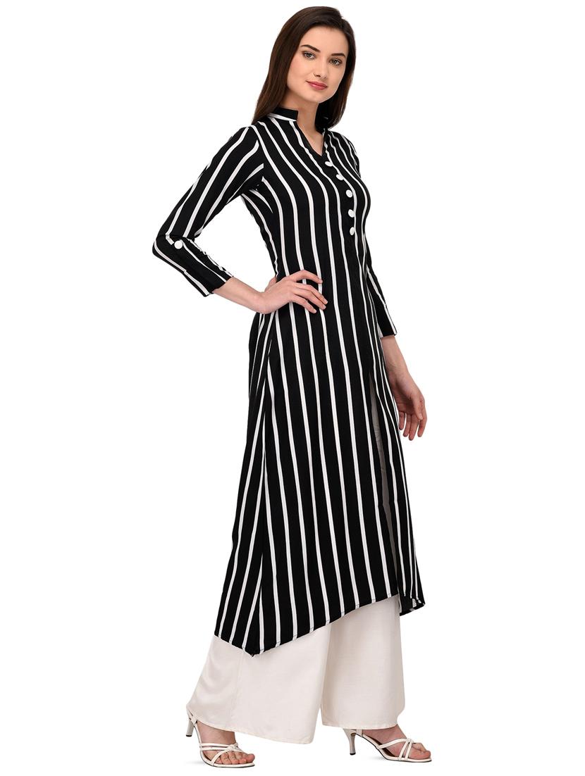 striped a-line kurta - 16138592 - Zoom Image - 2