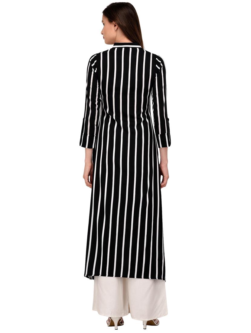striped a-line kurta - 16138592 - Zoom Image - 3