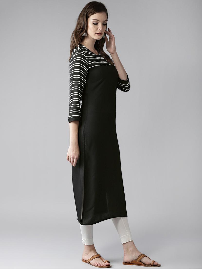 printed yoke straight kurta - 16138593 - Zoom Image - 2