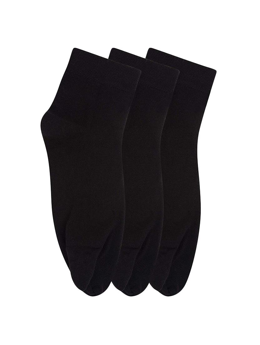 set of 3 black cotton ankle length sock - 16138602 - Zoom Image - 1