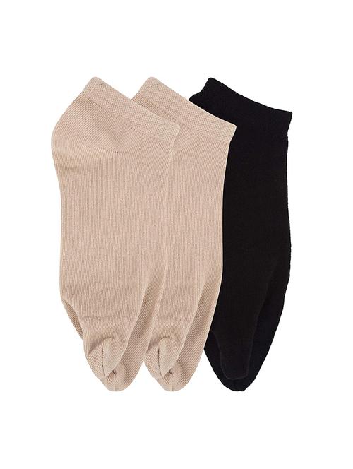 set of 3 multi colored cotton ankle length sock - 16138604 - Standard Image - 1