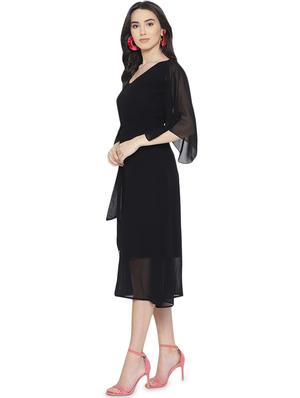 flared sleeved a-line dress - 16138765 - Standard Image - 2