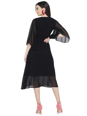 flared sleeved a-line dress - 16138765 - Standard Image - 3