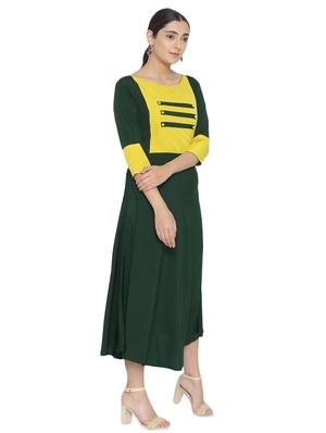 color block flared dress - 16138772 - Standard Image - 2