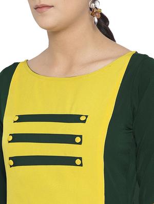 color block flared dress - 16138772 - Standard Image - 4