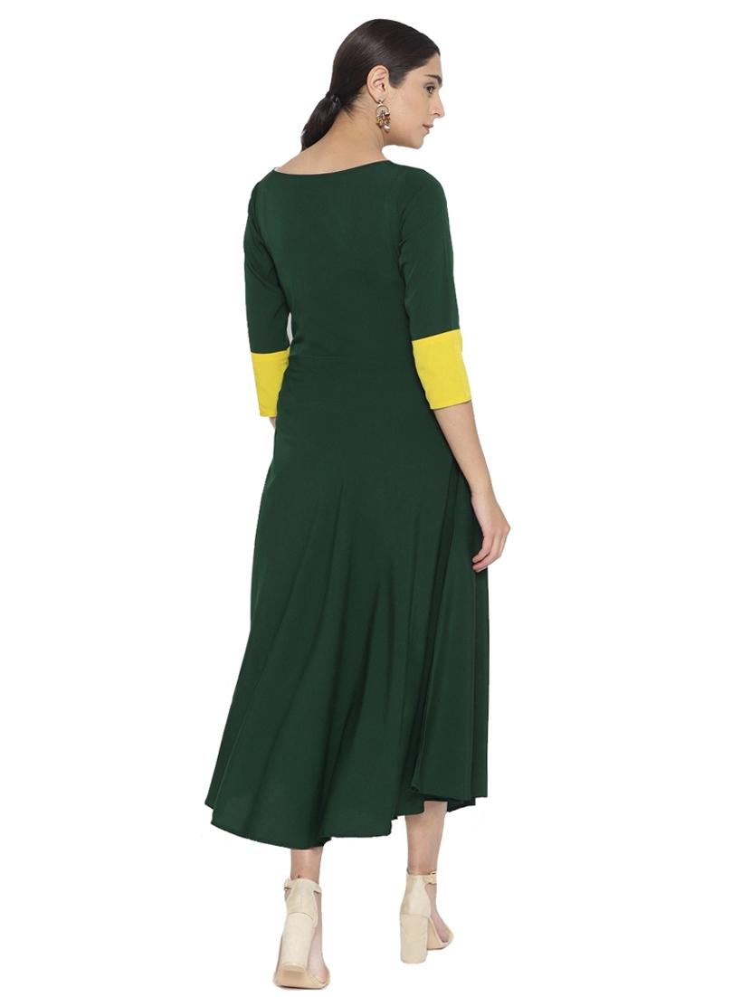 color block flared dress - 16138772 - Zoom Image - 3