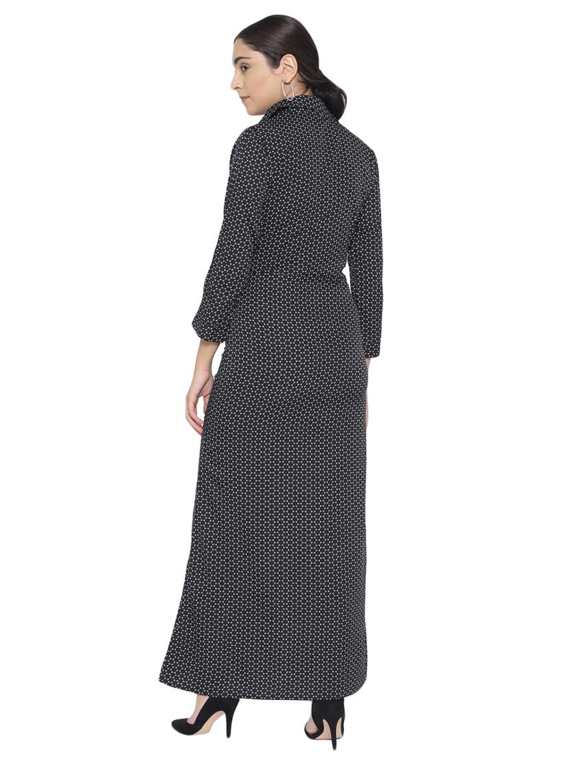slit sleeved tie knot maxi dress - 16138778 - Zoom Image - 3