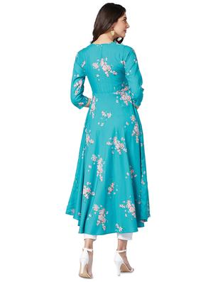 floral printed flared kurta - 16138844 - Standard Image - 3