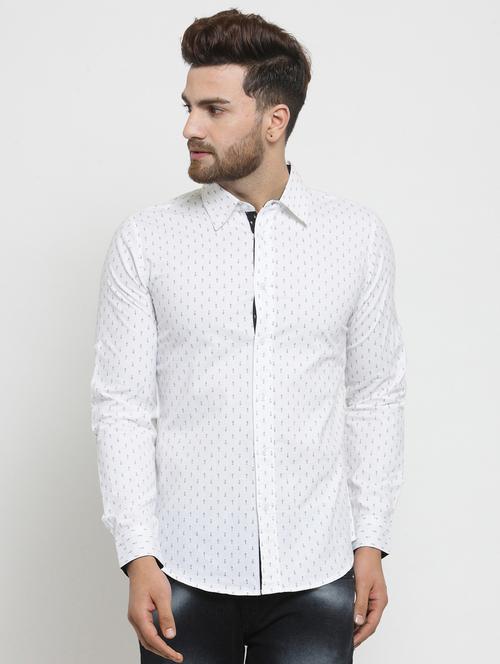 white printed casual shirt - 16138891 - Standard Image - 1