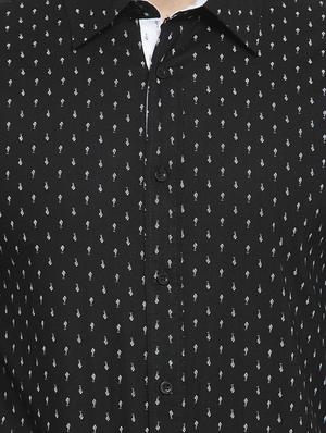black printed casual shirt - 16138895 - Standard Image - 4