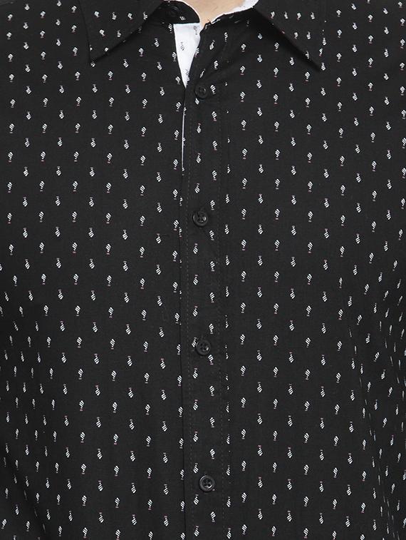 black printed casual shirt - 16138895 - Zoom Image - 4