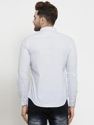 white printed casual shirt - 16138901 - Standard Image - 3