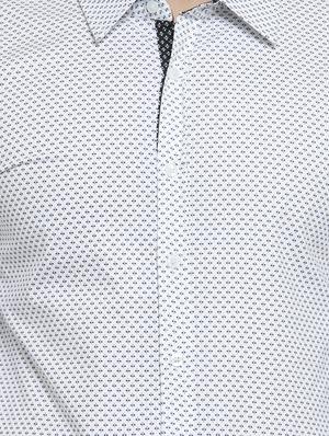 white printed casual shirt - 16138901 - Standard Image - 4