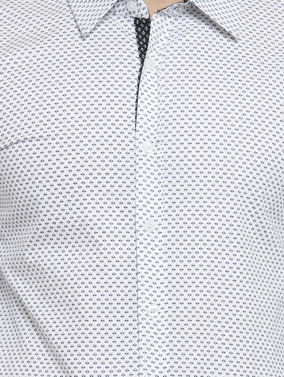 white printed casual shirt - 16138901 - Zoom Image - 4