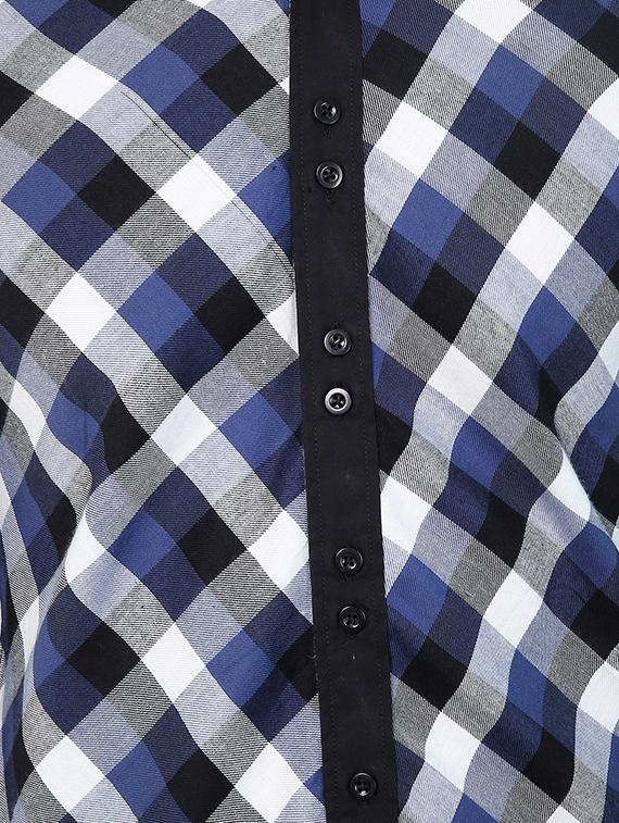 blue checkered casual shirt - 16138907 - Zoom Image - 4
