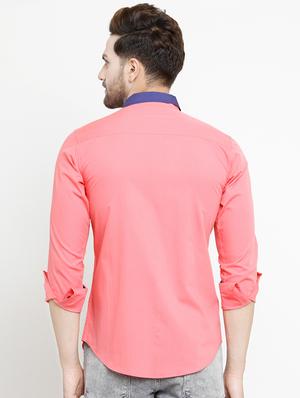 pink solid casual shirt - 16138941 - Standard Image - 3