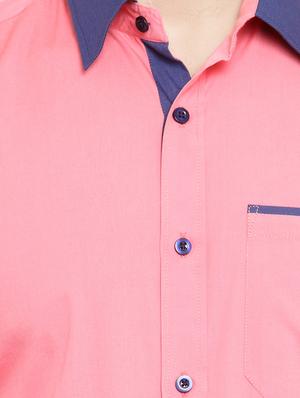 pink solid casual shirt - 16138941 - Standard Image - 4