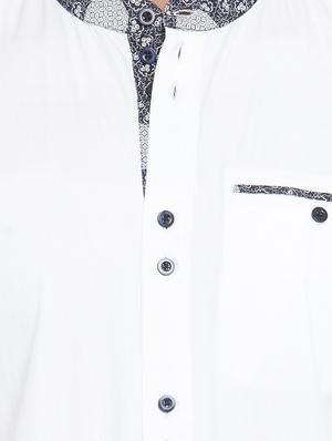 white solid casual shirt - 16138951 - Standard Image - 4