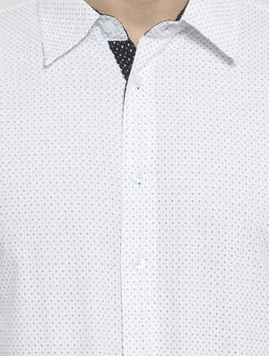 white printed casual shirt - 16138952 - Standard Image - 4