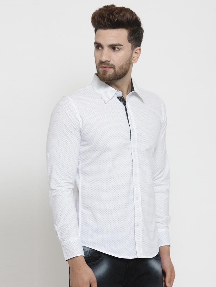 white printed casual shirt - 16138952 - Zoom Image - 2