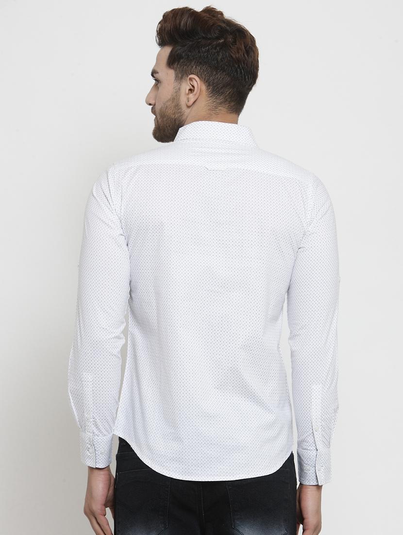 white printed casual shirt - 16138952 - Zoom Image - 3