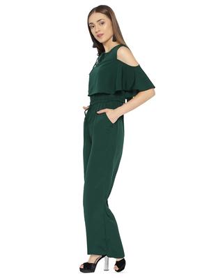 cold shoulder overlay jumpsuit - 16139104 - Standard Image - 2