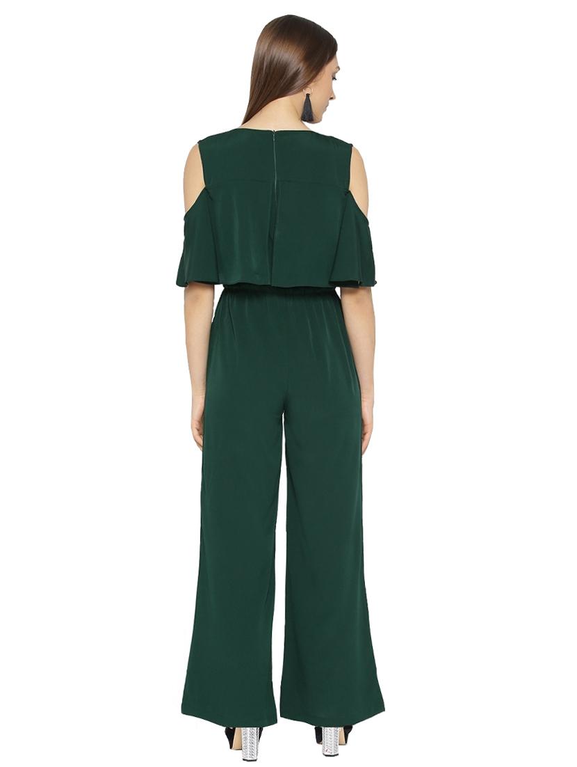 cold shoulder overlay jumpsuit - 16139104 - Zoom Image - 3