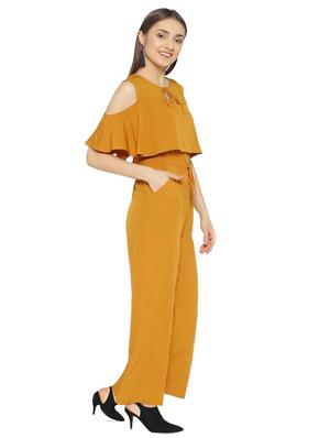 tie knot neck cold shoulder jumpsuit - 16139105 - Standard Image - 2
