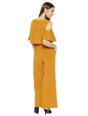 tie knot neck cold shoulder jumpsuit - 16139105 - Standard Image - 3