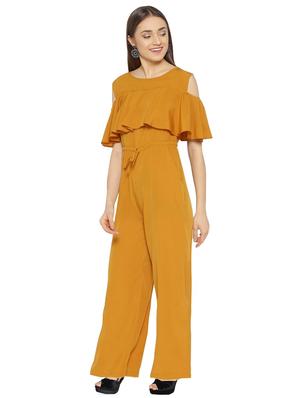 cold shoulder drawstring jumpsuit - 16139106 - Standard Image - 2