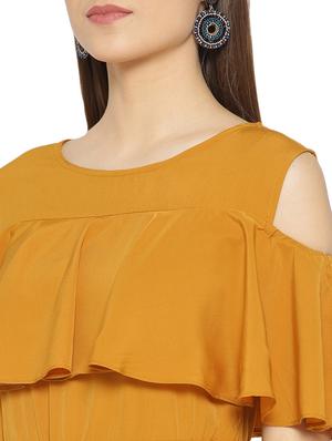cold shoulder drawstring jumpsuit - 16139106 - Standard Image - 4
