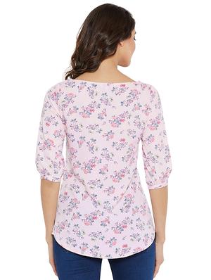 boat neck floral tunic - 16139843 - Standard Image - 3
