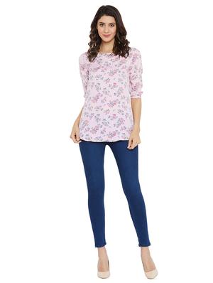 boat neck floral tunic - 16139843 - Standard Image - 4