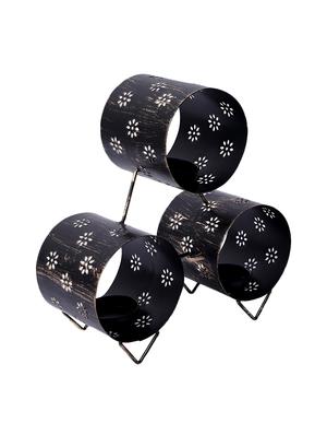 metallic black leaf shadow candle tea light holder - 16139851 - Standard Image - 2