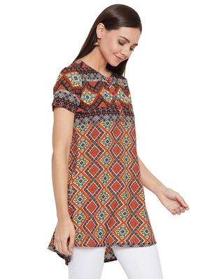 button detail boho a-line tunic - 16139909 - Standard Image - 2