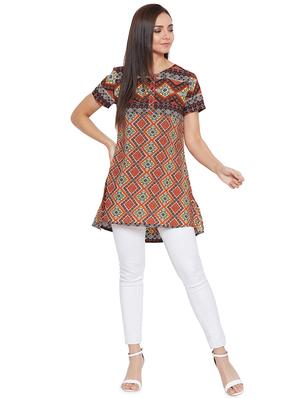button detail boho a-line tunic - 16139909 - Standard Image - 4