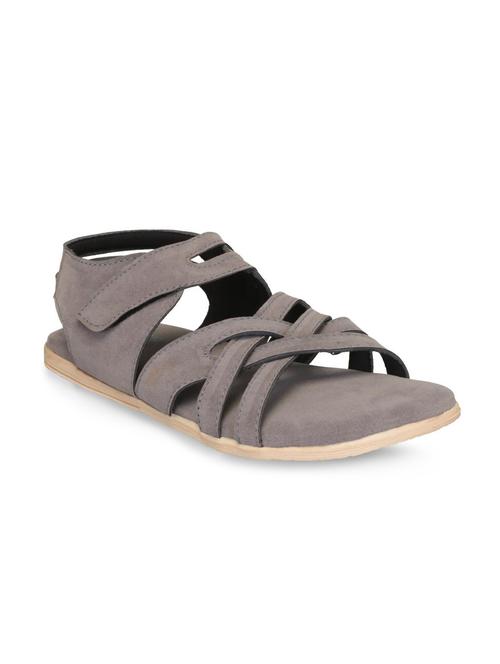 grey suede back strap sandals - 16139957 - Standard Image - 1