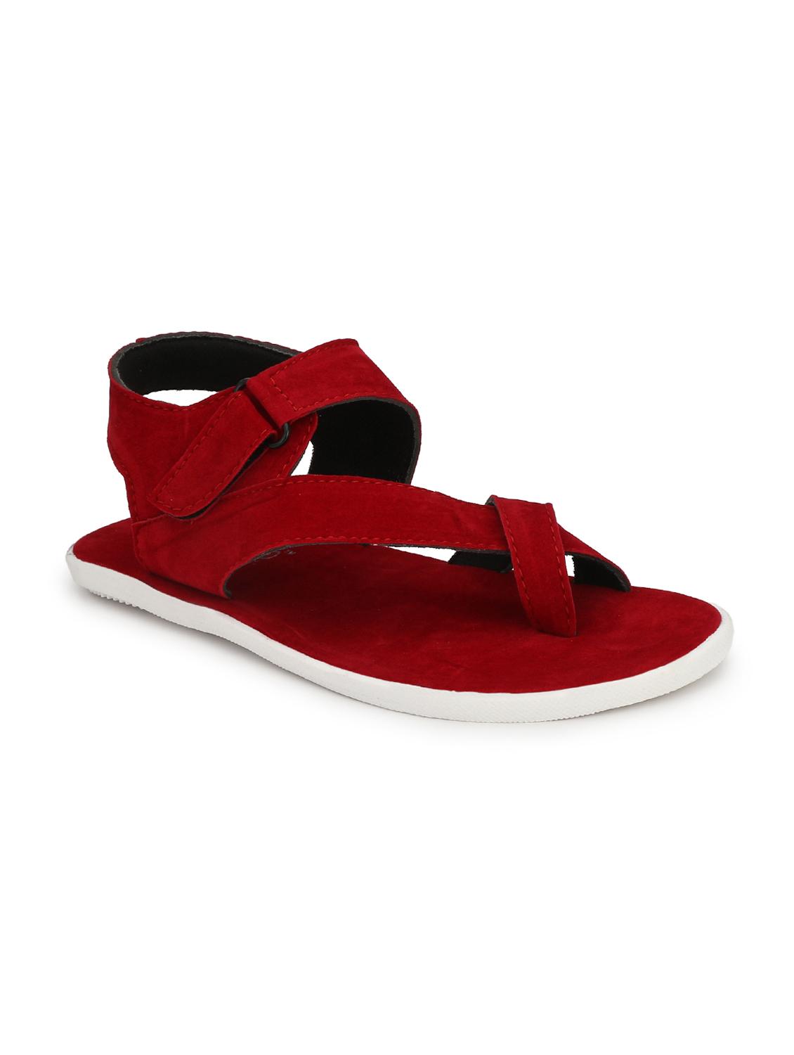 red suede back strap sandals - 16139962 - Zoom Image - 1