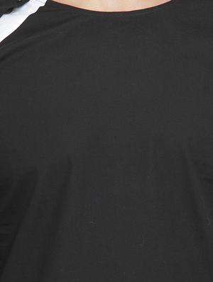 black solid long kurta - 16140055 - Standard Image - 4