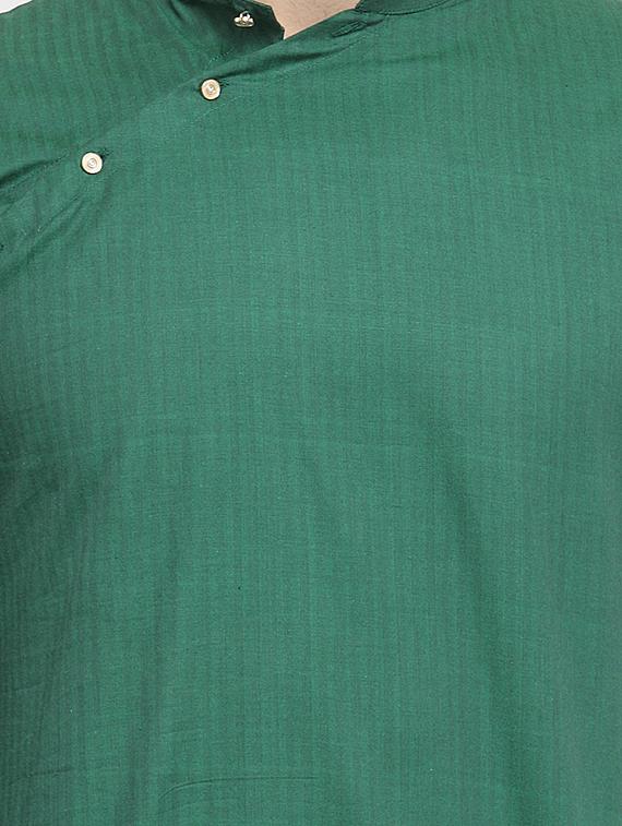 green striped long kurta - 16140058 - Zoom Image - 4