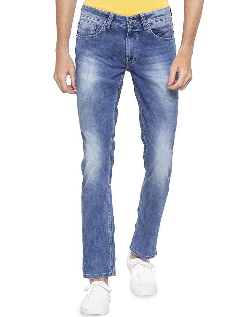blue heavy washed jeans - 16140315 - Zoom Image - 1