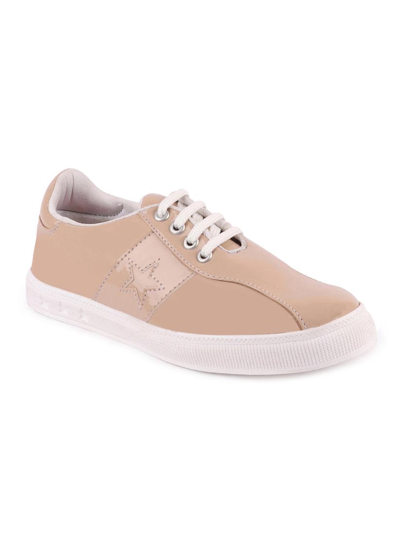 nude lace-up sneakers - 16140882 - Zoom Image - 1