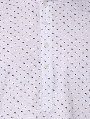 white cotton long kurta - 16141795 - Standard Image - 4