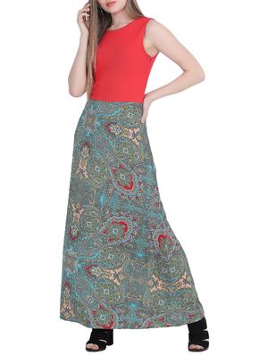 color block bohemian print maxi dress - 16141834 - Standard Image - 2