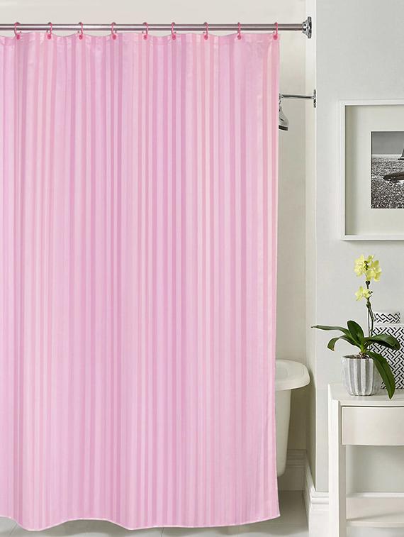 Thick Striped Water Repellent Shower Curtain Size 180x200 cm - 16142077 - Zoom Image - 1