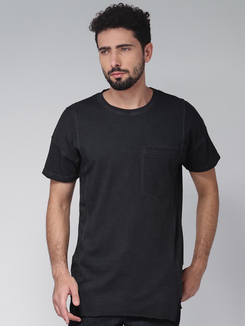 black solid pocket t-shirt - 16142301 - Zoom Image - 1