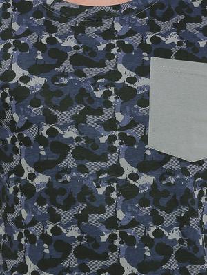 blue all over print pocket tshirt - 16142305 - Standard Image - 5
