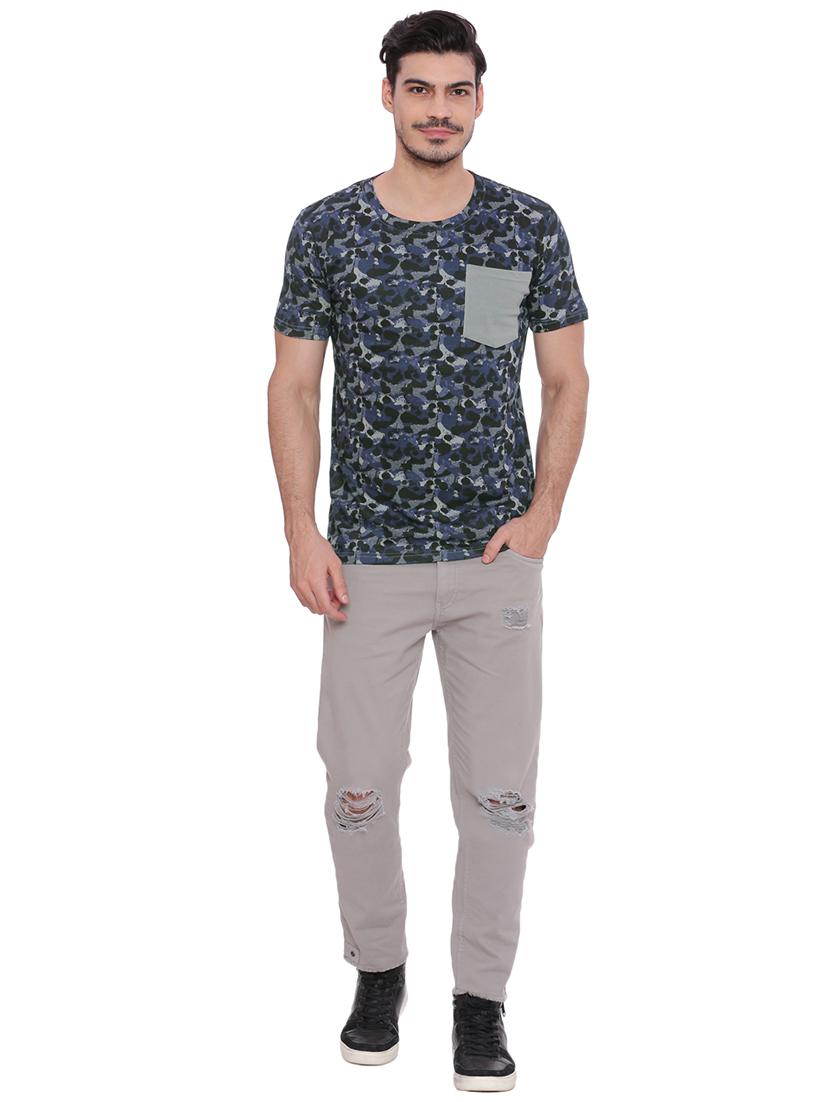 blue all over print pocket tshirt - 16142305 - Zoom Image - 4