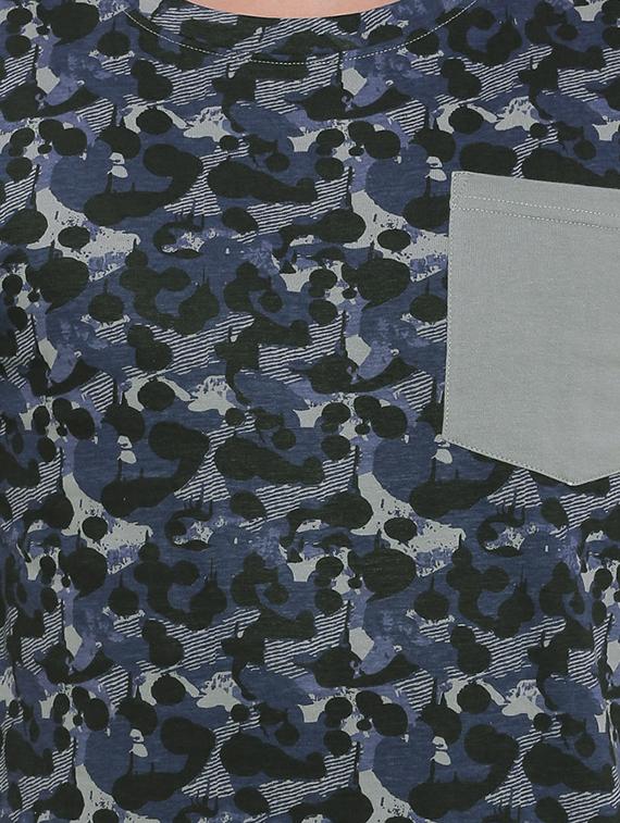 blue all over print pocket tshirt - 16142305 - Zoom Image - 5