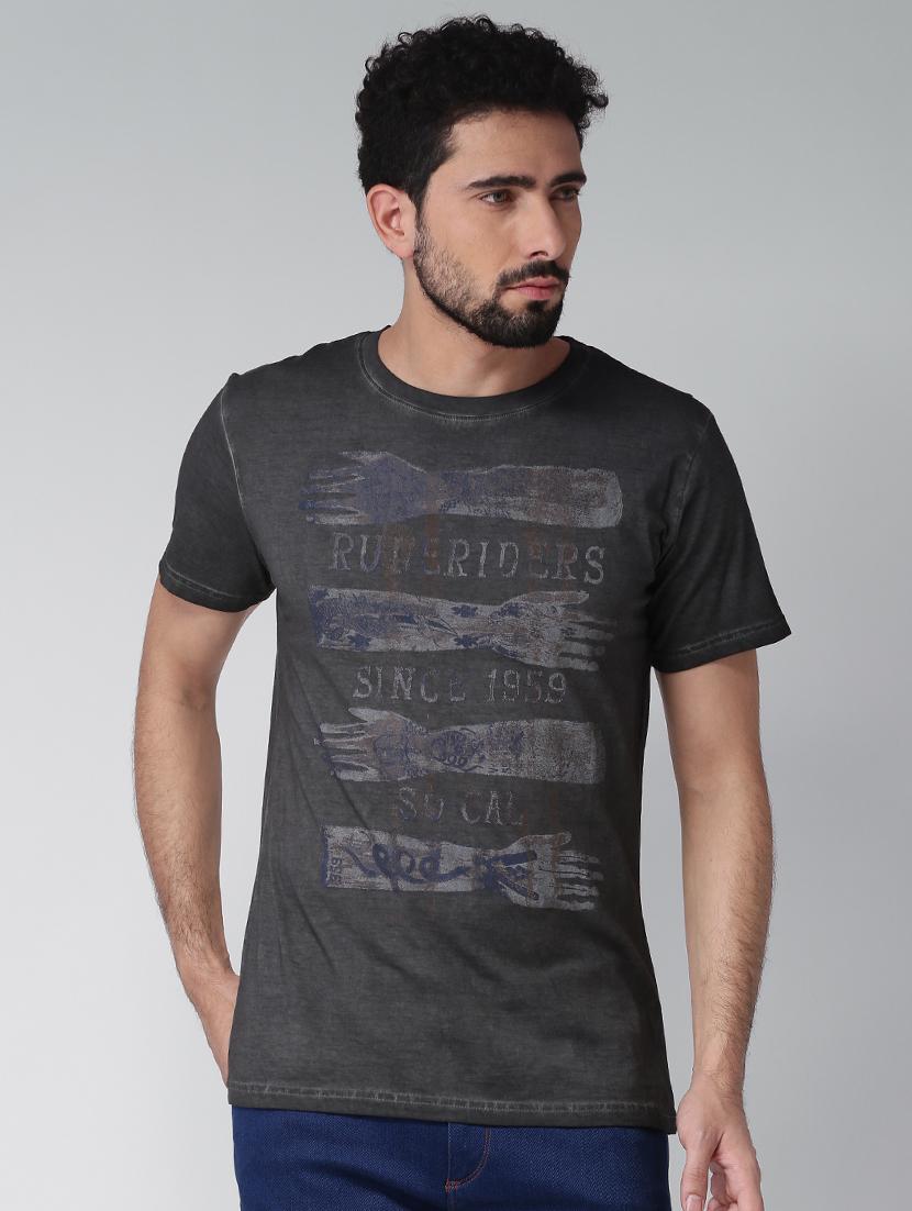 grey typographic t-shirt - 16142318 - Zoom Image - 1